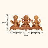 22KT Gold Laxmi Ganesh Saraswati Idol | Gold Idols / Murtis Online