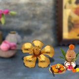 Gold Plated Flower for Ganpati - Silver