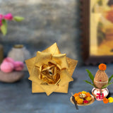 Gold Plated Flower for Ganpati - Silver