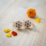 Blooming Elegance Sterling Silver Flower Toe Ring