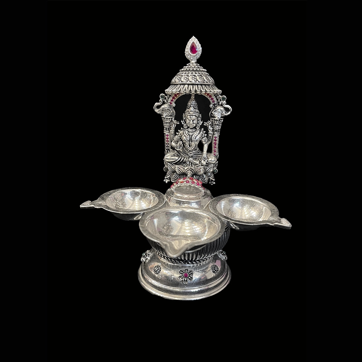 Antique Silver Lakshmi Diya
