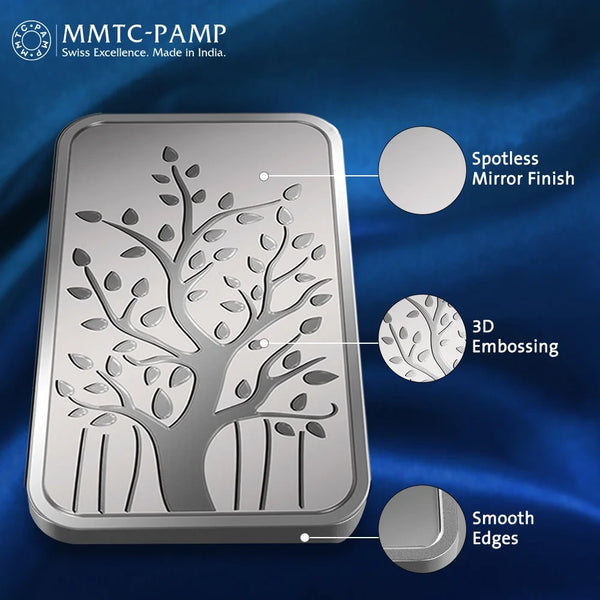 MMTC PAMP 999.9 Purest 250 gm Banyan Tree Silver Bar – RANKA JEWELLERS ...