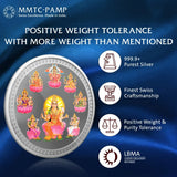 MMTC PAMP 999.9 Purest 50 gm Ashta Laxmi Silver Coin