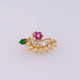 Gold Nath with Multi-Stone Detailing