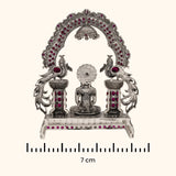 Shree Chandraprabhu Swami 925 Silver Idol with Rhodium and Lacquer Coating for Anti-tarnish