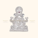 925 Silver Solid Dagdushet ganeshji Idol