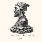 Shivaji Maharaj - Antique Silver Idol