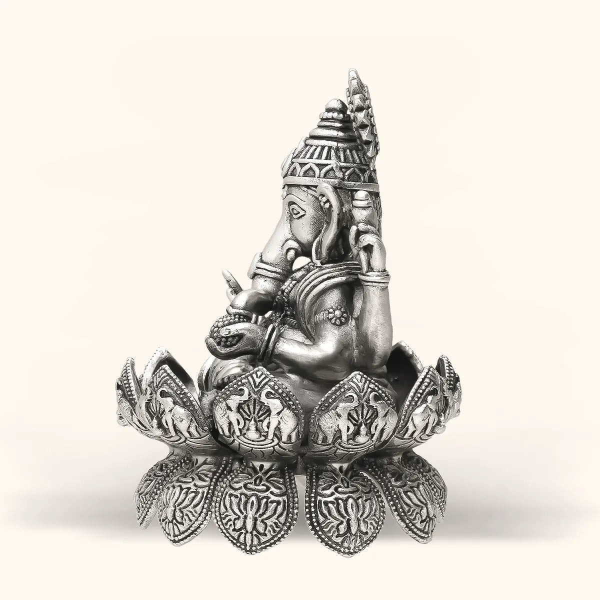 Ganpati Bappa - Antique Silver Idol