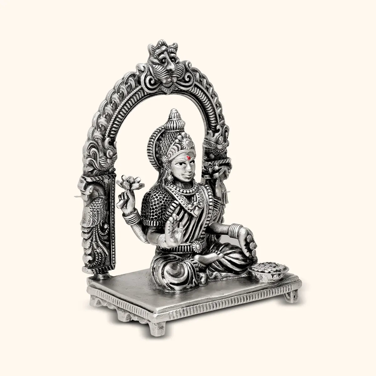 Lakshmi - Antique Silver Idol