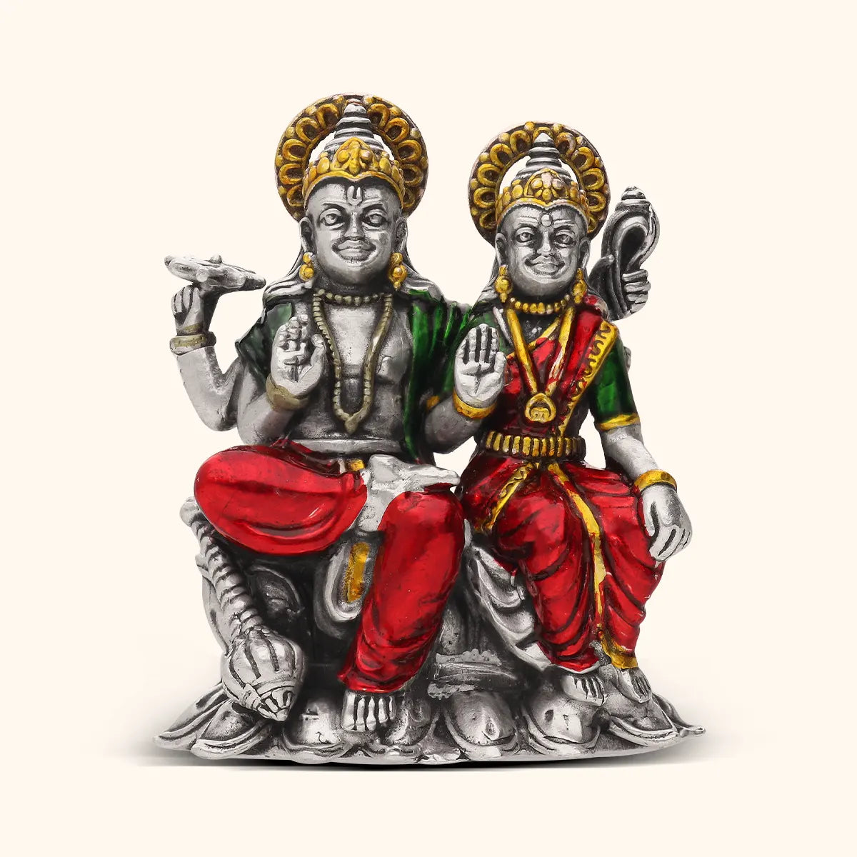 Silver Vishnu Laxmi - Antique Idol