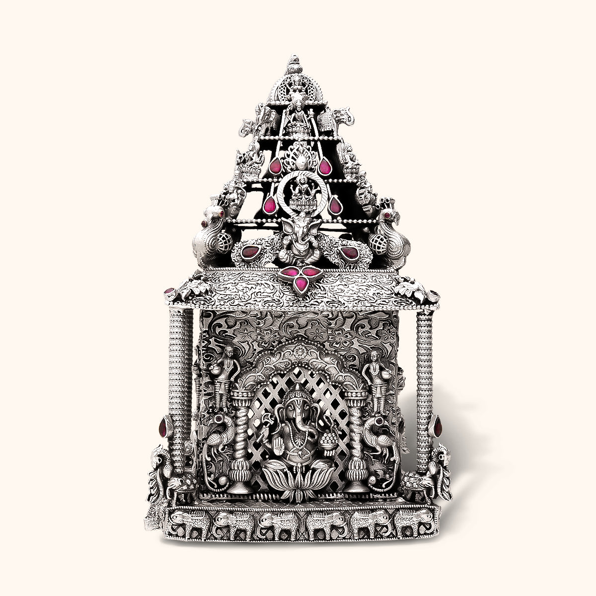 Antique Silver Murti-Ganesha, Laxmi, Sarswati, Balaji