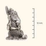 Shrimant Dagdusheth Murti - Anitque 925 Silver with Rhodium and Lacquer Coating for Anti-tarnish