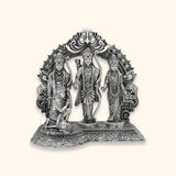 925 Antique Silver Matte Ram Darbar Idol 880 gms