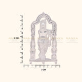 925 Silver Solid Lotus Standing Lord Krishna Idol