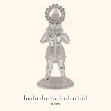 Mahabali Hanuman 925 Silver Idol with Rhodium and Lacquer coating for Anti-tarnish.