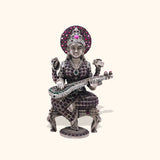 925 Silver Antique Purple Saraswati ji idol