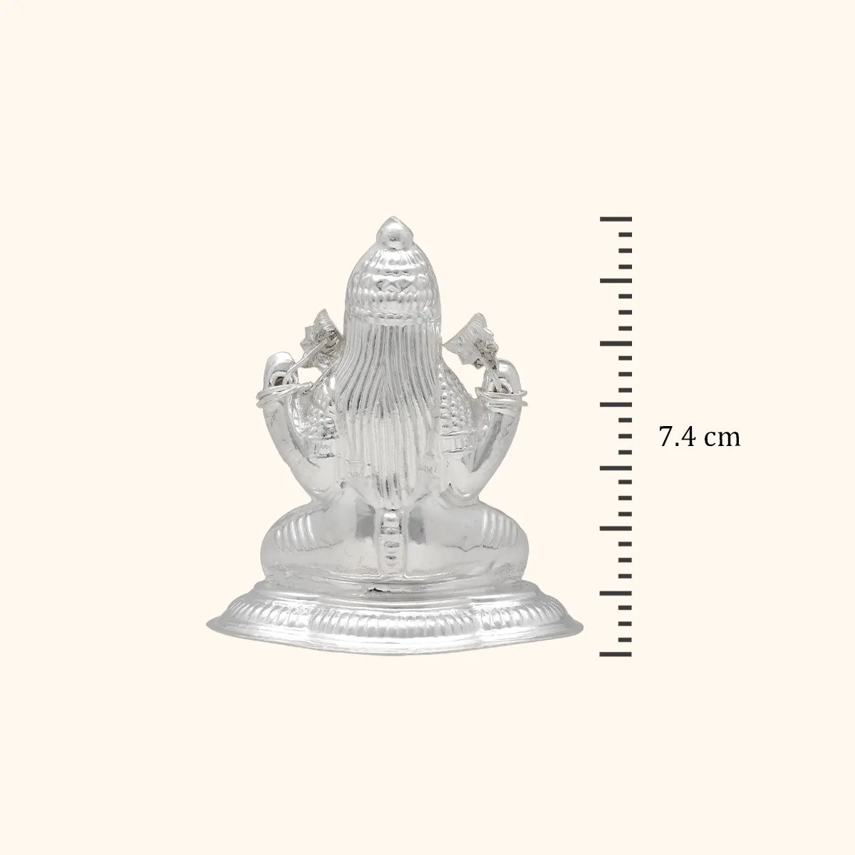 Elegant Silver Lakshmi Statue Hollow Murti