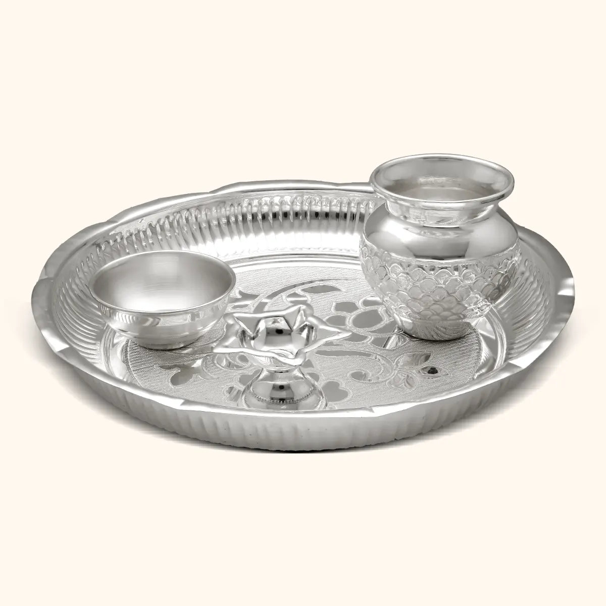 Buy 925 Sterling Silver Hallmarked Lakshmi / Kamakshi Deepak diya Online in  India - Etsy