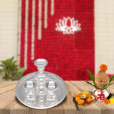 925 Exquisite Silver Puja Thali Elegance for Rituals and Offerings