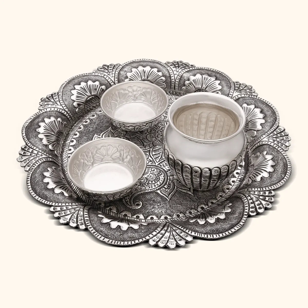 Silver Antique Thali