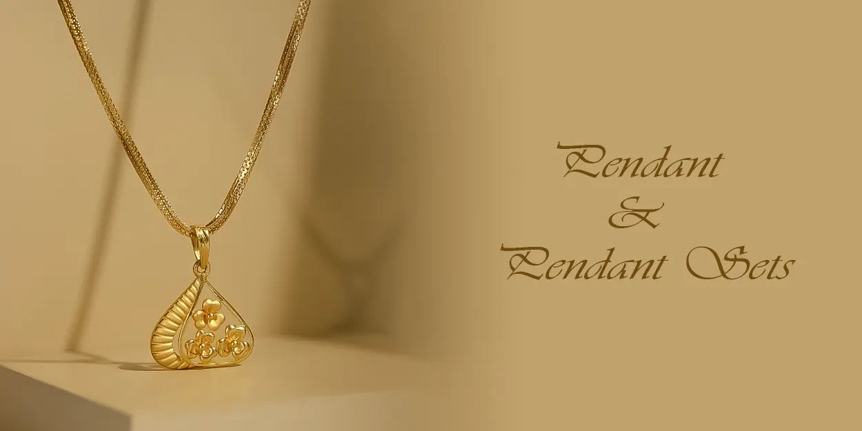 Buy Gold Pendant Online India Gold Pendant Set For Women RANKA
