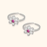 Elegance in Every Step 925 Sterling Silver Toe Ring Set
