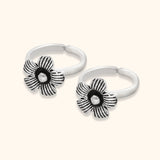 Vintage Floral Delight 925 Sterling Silver Toe Ring