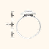 Eternal Sunshine 925 Silver Toe Ring Design with Rhodium and Lacquer coating for Anti-tarnish.