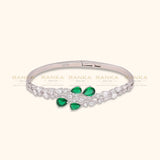 925 Silver Green Stones Bracelet for Women