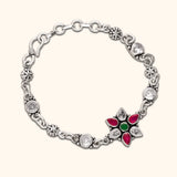 Fancy 925 Silver Bracelet for Women with Rhodium and Lacquer coating for Anti-tarnish.