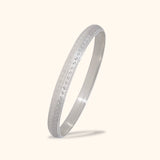 Redefining Tradition 925 Silver Men's Kada  with Rhodium and Lacquer coating for Anti-tarnish