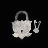 Elegant Lotus Silver Lock - Silver Utensils, Articles & Gift Items