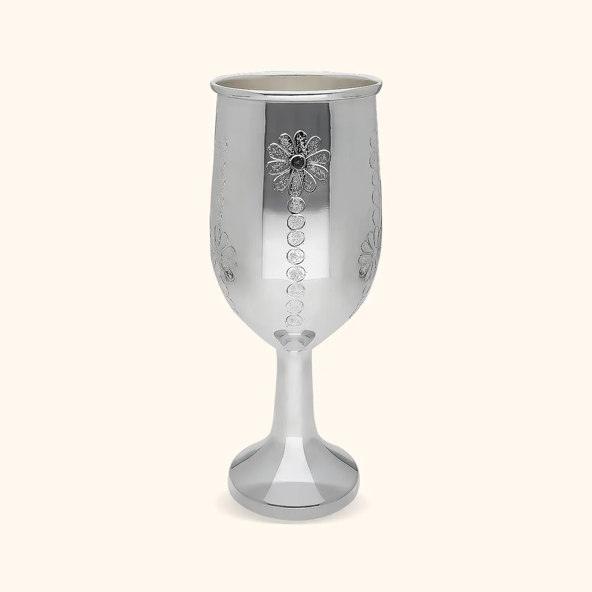 A Touch of Class Silver Wine Glass