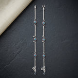 Elegant Floral Silver Anklet