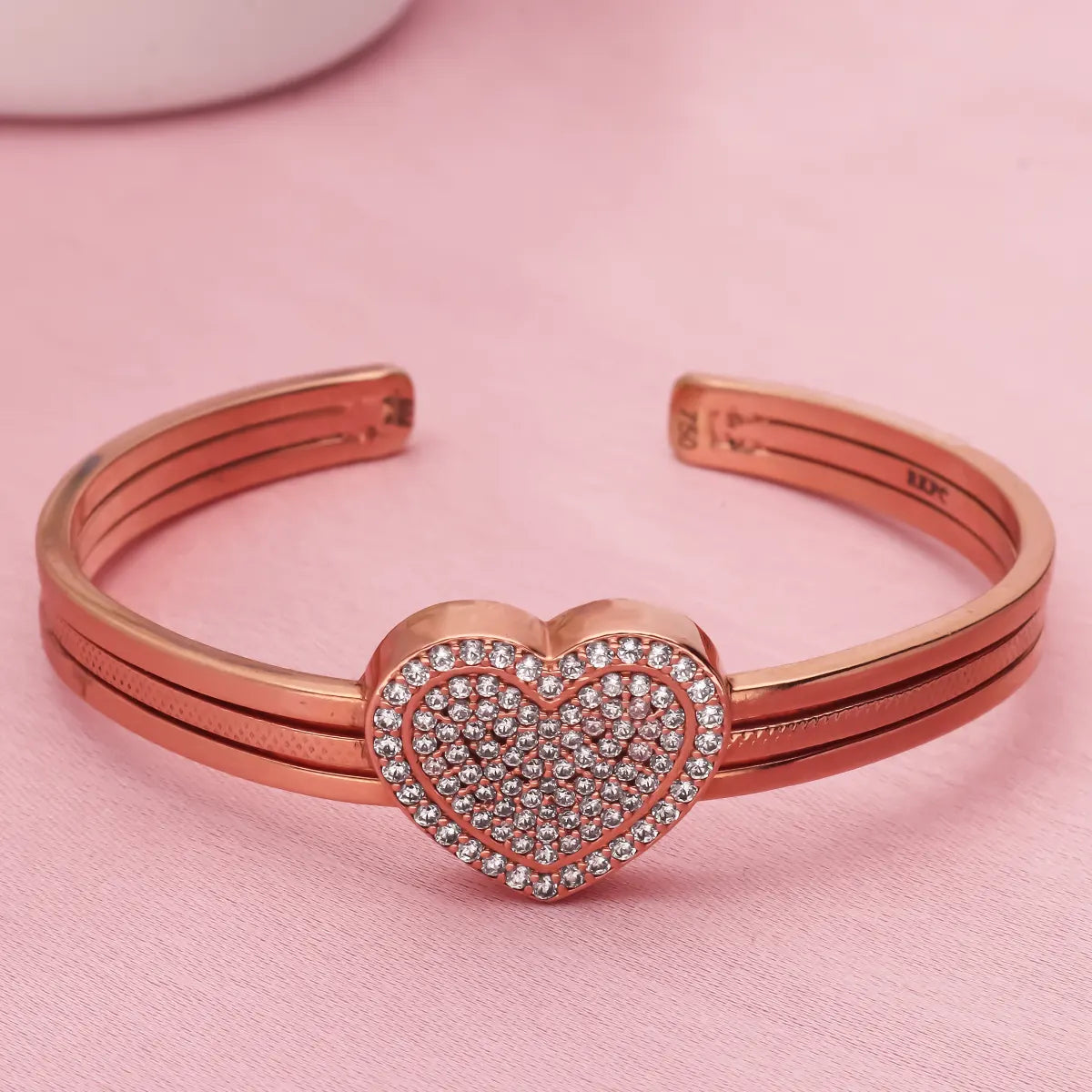 Buy Heart Bracelet and Gold Chain, Zircon and Stainless Steel Online in  India - Etsy