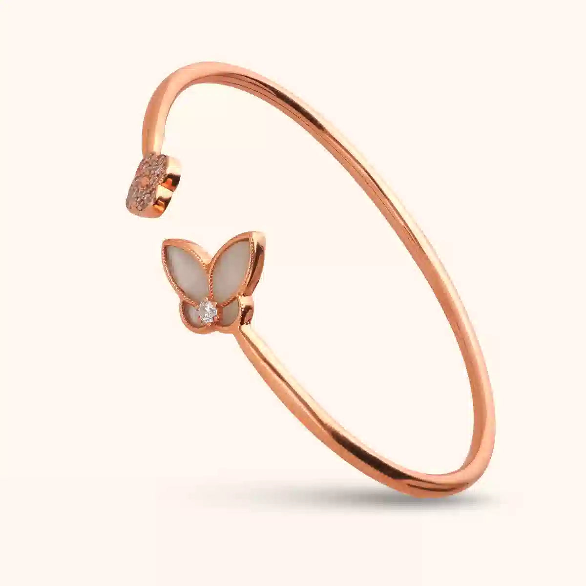 Rose Gold Butterfly Elegance - Bracelet