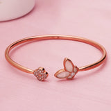Rose Gold Butterfly Elegance - Bracelet