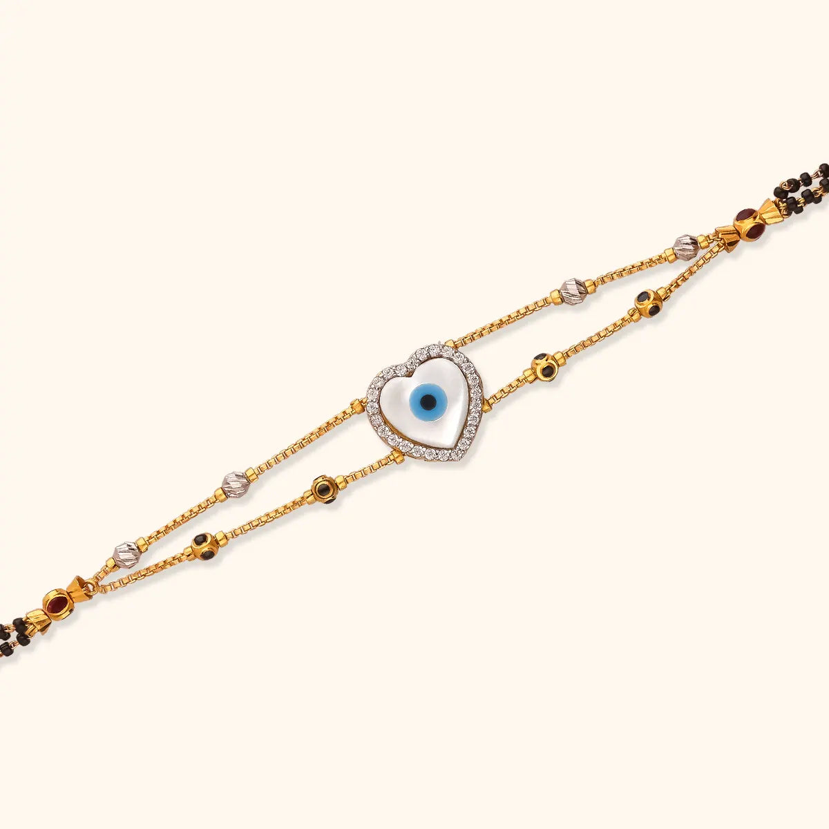 The Love and Protection of the Heart Evil Eye Bracelet