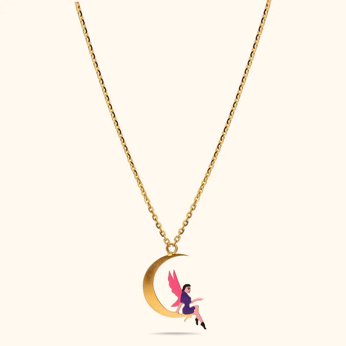 Fairy's Moon - Gold Necklace