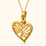 Heart Shaped Gold Pendant