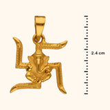Ganpati in Swastik Gold Pendant