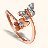 Elegant Diamond Butterfly Ring