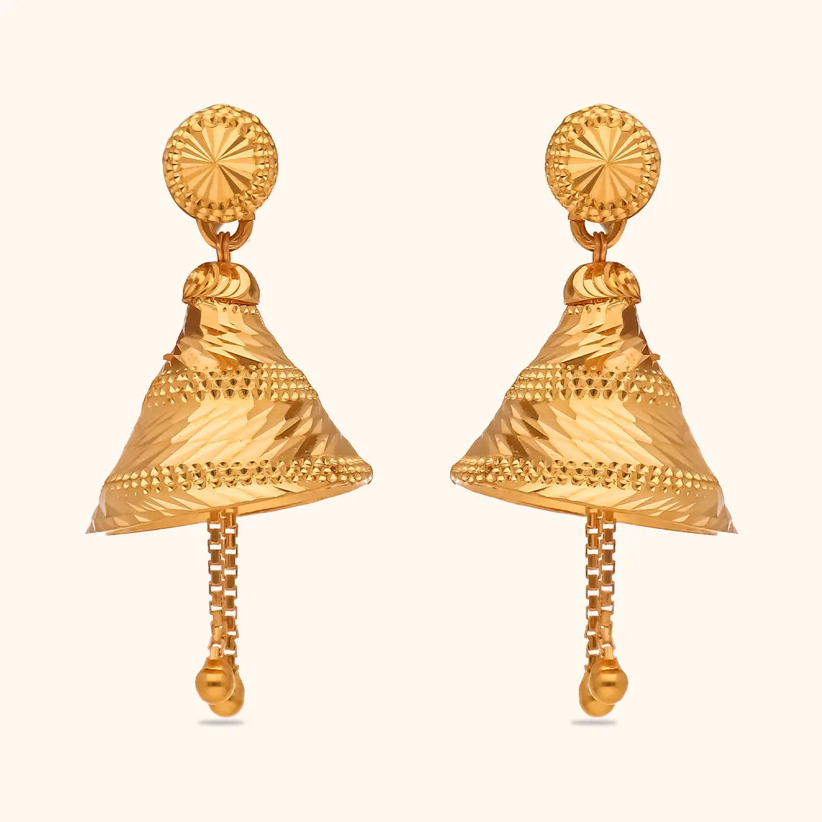 Gold earrings 2025 ranka jewellers