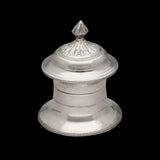 Captivating Silver Haldi Kumkum Karanda - Silver Pooja Items / Silver Puja Samai