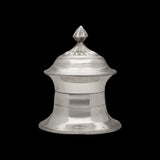 Captivating Silver Haldi Kumkum Karanda - Silver Pooja Items / Silver Puja Samai