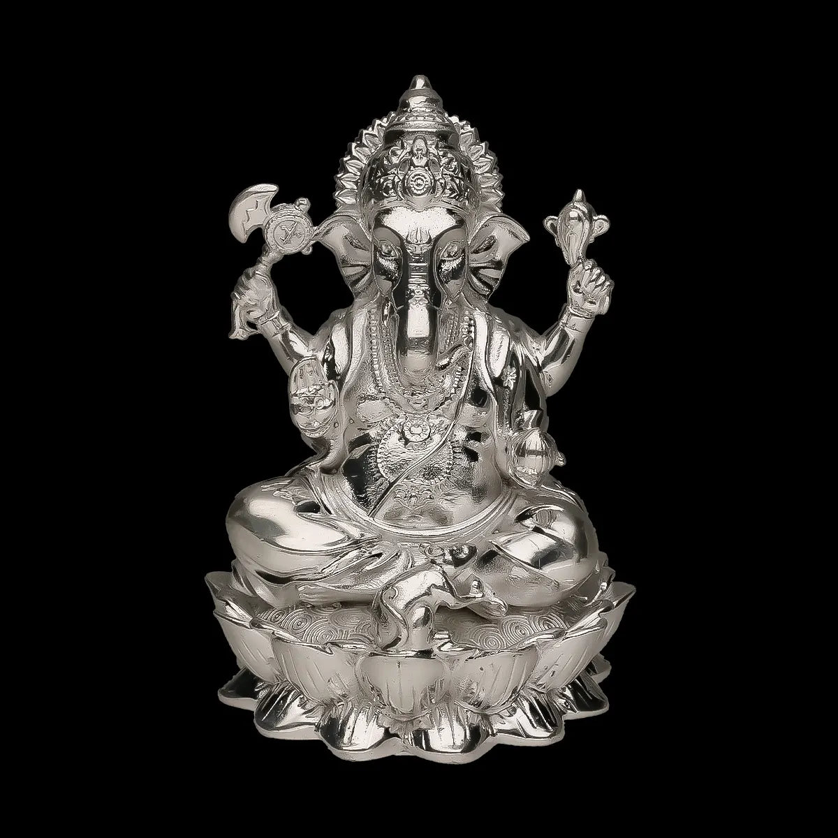 lord ganesh silver idol