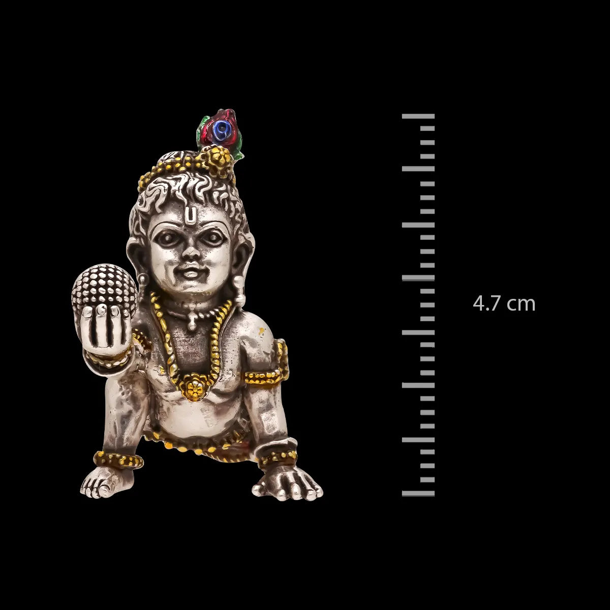 bal krishna idol silver antique