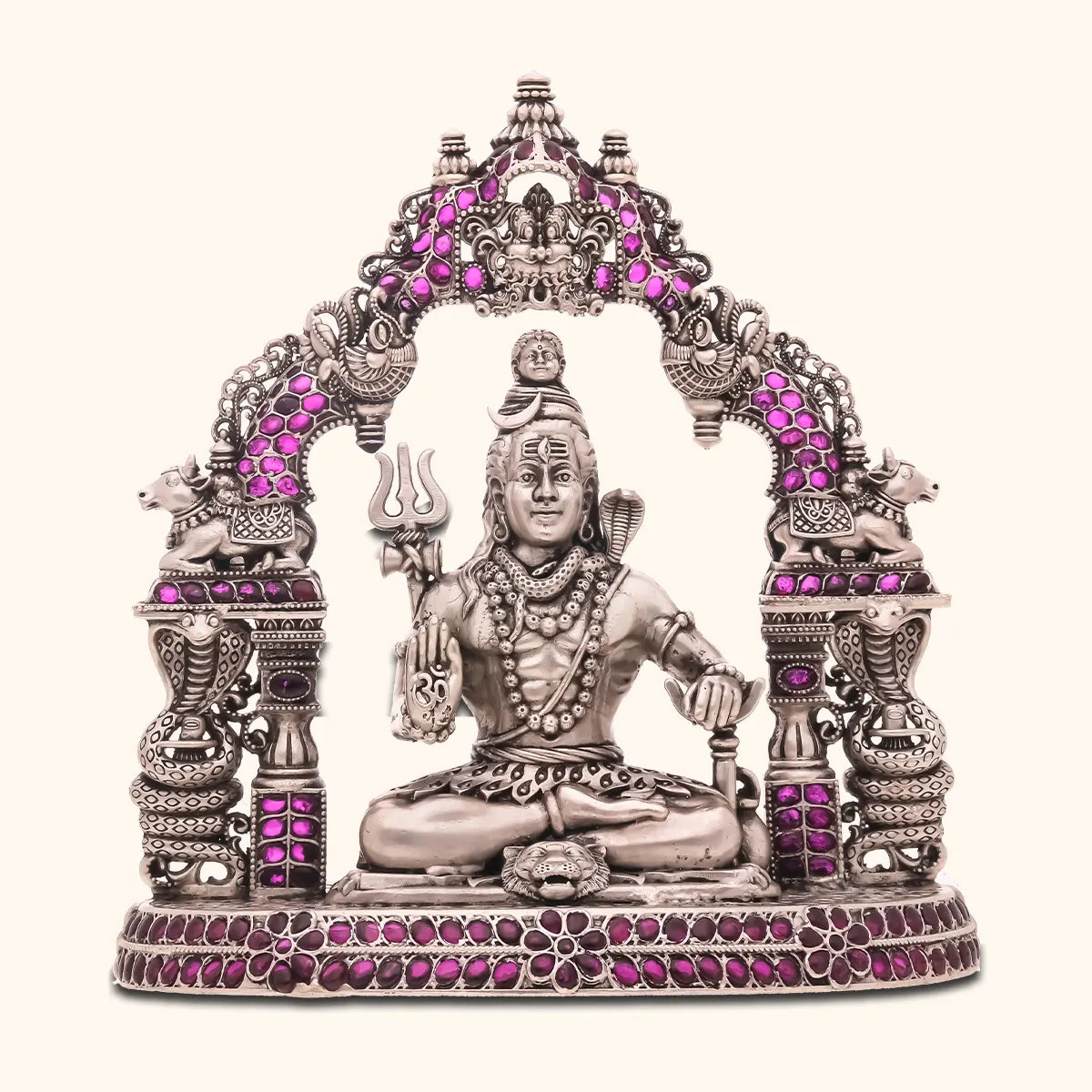 silver shiva idol online - antique