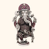 ganpati idol antique silver