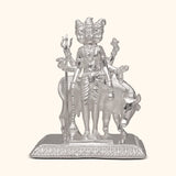 Datta With Cow - 925 Silver Idol with Rhodium and Lacquer Coating for Anti-tarnish.
